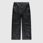 Faded Leather Pants