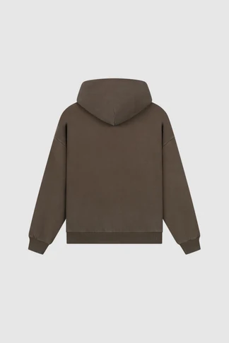 Logo Raws Hoodie Brown